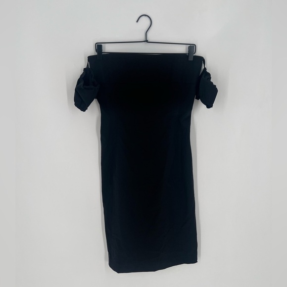 We11done Rare Detachable Sleeve Nylon Sheath Convertible Strapless Mini Dress - Picture 1 of 10